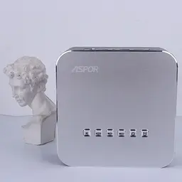 Портативна акустика Aspor Bluetooth A660 20 ВТ із дисплеєм срібляста - мініатюра 5