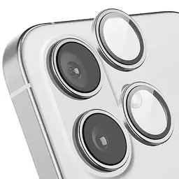 Захисне скло Metal Classic на камеру (у упак.) для Apple iPhone 16 (6.1) / 16 Plus (6.7) Срібний / Silver - мініатюра 2