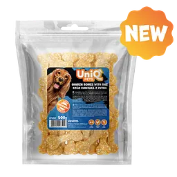 Ласощі для собак UniQ PETS Курячі кісточки з рисом, 500 г - мініатюра 4