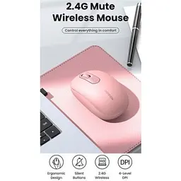 Мишка Ugreen MU105 Wireless Pink (90686) - мініатюра 5