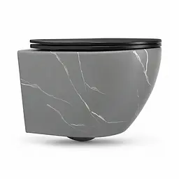 Підвісний безободковий унітаз VBI Vulcano Tornado grey stone matt VBI-020424 - мініатюра 4