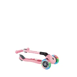 Самокат Globber Junior Foldable Lights пастельно-рожевий з квітами, до 50 кг, 2+ - мініатюра 12