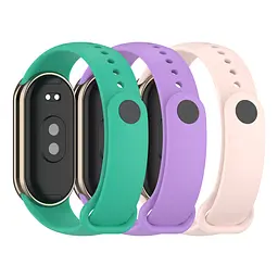 Комплект силіконових ремінців для фітнес браслетів Xiaomi Mi Band 8 Smart Band 9/10, Silicone, spring, зі зручною застібкою, на фітнес трекер та смарт годинник, ArmorStandart (ARM75720) - мініатюра 2