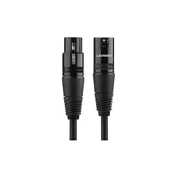 Кабель мультимедійний XLR M to XLR F 2.0m AV130 black Ugreen (20710) - мініатюра 2