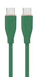 Кабель Type-C-Type-C, 1.5 м, зелений, Cablexpert, 60 Вт, 3A (CC-USB2S-CMCM-1.5M-G)