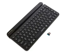 Клавіатура A4Tech FBK30 Fstyler, Black, Bluetooth / 2.4 GHz / USB, 1 х AA, мембранні/плоскі/круглі кнопки (86 шт.), радіус дії до 10 м - мініатюра 3
