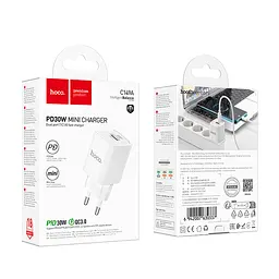 МЗП Hoco C149A Charm PD30W+QC3.0 charger(EU) White - мініатюра 2