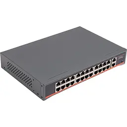 Комутатор PoE 24x100 Мбіт/с PoE+ 2x Gigabit UPLINK, 400 Вт