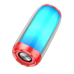 Портативна bluetooth колонка Hoco HC8 TWS з LED підсвічуванням червоний