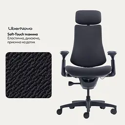 Ігрове крісло LiberNovo Omni Midnight Black (CP-GW-0000015-00-01) - мініатюра 8