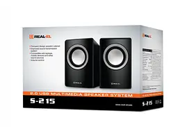 Колонки для комп'ютера REAL-EL S-215 2.0 Black - мініатюра 9