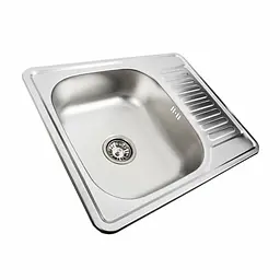 Кухонна мийка з нержавіючої сталі Platinum 5848 декор (0,6/170 мм), R, Decor - мініатюра 4