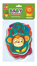 Бебі пазли Vladi Toys Дитинчата. Зоопарк, укр. мова, 15 елементів (VT1106-88) - мініатюра 4