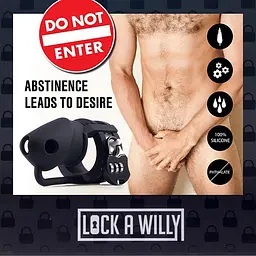 Пояс вірності для чоловіків Lock-a-Willy (чорний) - мініатюра 5