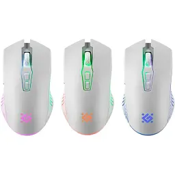 Комп'ютерна мишка Defender Pandora GM-502 бездротова ігрова 7кн. 3200 dpi. 500 mAh біла (52502)