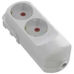 Колодка NEOMAX 2 гнізда з заземленням NX501200