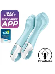 Вібратор Satisfyer Air Pump Vibrator 5+ бірюзовий - мініатюра 2