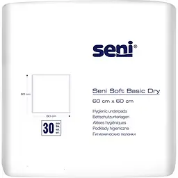 Пелюшки гігієнічні Seni Soft Basic Dry 60x60 см 30 шт.