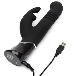 Вібратор-кролик Fifty Shades Of Grey Greedy Girl Thrusting G-Spot 22.8 см чорний - мініатюра 7