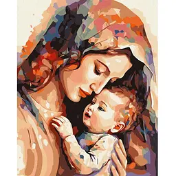Картина за номерами Ideyka Тепло матері ©art_selena_ua KHO8341, 40х50см
