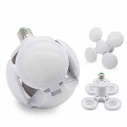 лампочка-люстра світлодіодна розкладна LED-лампа 40 Вт 220 В E27 Football UFO Lamp біла - мініатюра 6
