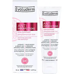 Крем для обличчя Evoluderm очищуючий з екстрактом рожевого грейпфруту проти недосконалостей шкіри 50 мл