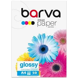 Фотобумага, глянцевая, A4, 200 г/м², 50 л Barva teh0033157