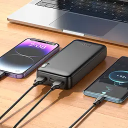 Зовнішній акумулятор HOCO J128A Powerful power bank(20000mAh) Black (6942007621175) - мініатюра 6