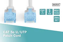 Патч-корд Assmann CAT 5e U-UTP, Cu, PVC AWG 26/7, 1 м DK-1511-010 Gray - мініатюра 4