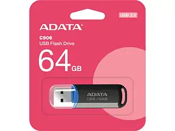 USB флеш накопичувач ADATA 64 GB C906 Black (AC906-64G-RBK) - мініатюра 3