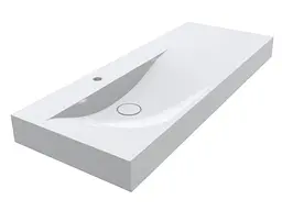 Умивальник Miraggio VIOLA 1200 L (0002660) Miramarble, Глянцевий, Накладний/Підвісний/Врізний, Білий