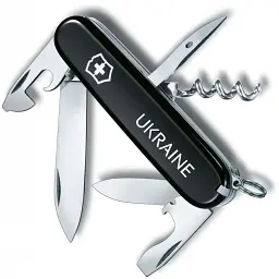 Ніж Victorinox Spartan Ukraine Black "Ukraine" (1.3603.3_T0140u) - мініатюра 1