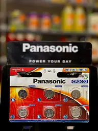 Батарейки Panasonic літієві CR2032 блістер, 6 шт