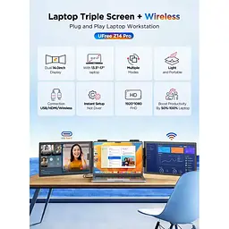 Портативний монітор UPERFECT UFree Z14 Pro 14" Triple FHD 60Hz [171115] - мініатюра 2