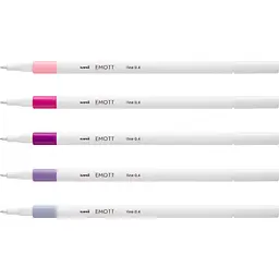 Набір лайнерів Uni Emott Fine Line Floral Color 0.4 мм 5 кольорів (PEM-SY/5C.07FC) - мініатюра 3