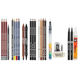Набір художніх матеріалів Cretacolor URBAN SKETCHING 24 шт металева коробка - мініатюра 3