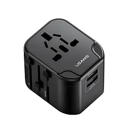 Мережевий зарядний пристрій Usams US-CC173 T55 12W Dual USB Universal Travel Charger (US/AU/EU/UK) Чорний