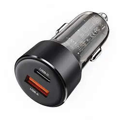 Автомобільний зарядний пристрій ACEFAST B12 60W (USB-A+USB-C) dual-port car charger чорний - мініатюра 3
