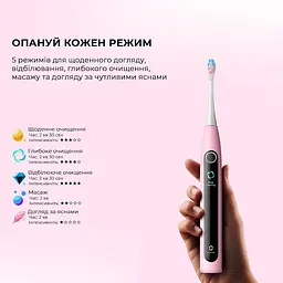 Електрична зубна щітка Oclean X Kids Set Electric Toothbrush Pink - мініатюра 3