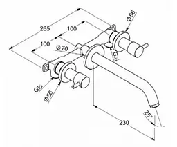 Змішувач для умивальника Kludi Bozz 381460576 - мініатюра 2