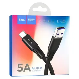 USB Cable Hoco X22 Quick Charging 5A Type-C Black 1m - мініатюра 3