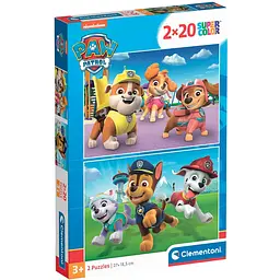Пазл 2 в 1 Clementoni Paw Patrol. New: 2 шт. по 20 елементів (24800)