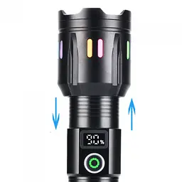 Ліхтар ручний Coba CB-G62-TG акумуляторний з режимом zoom 1x26650/3xAAA Type-C FLUORESCENCE - мініатюра 5