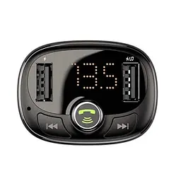 FM-трансмітер Baseus S-09 Overseas Edition 2xUSB Car FM Transmitter Cluster Чорний