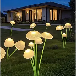 Світильник садовий Sun Lamp сонячний у формі грибів ww 10 LED 70 см водонепроникний 2 шт. - мініатюра 4