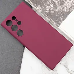 Чохол Silicone Cover Lakshmi Full Camera (AAA) для Samsung Galaxy S23 Ultra Бордовий / Plum - мініатюра 5
