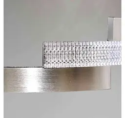 Срібляста підвісна LED люстра-кільце з прозорим декором Artlight 3684/85SN - мініатюра 3