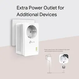 Адаптер Powerline TP-Link Powerline TL-PA7017P AV1000, 1xGE, Розетка (TL-PA7017P) - мініатюра 5