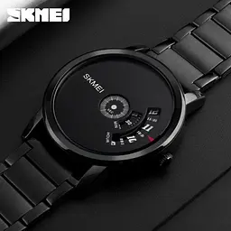 Чоловічий годинник Skmei 1260 оригінальні silver black - мініатюра 7