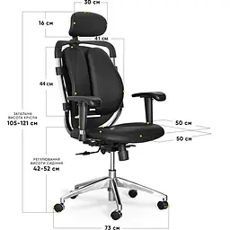 Крісло Mealux Mentor Duo Black (Y-550 KB Duo) - мініатюра 3